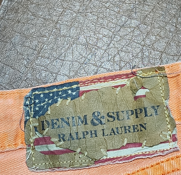 Denim & Supply Ralph Lauren Orange Distressed Slim Jeans - Picture 13 of 13